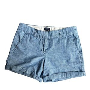 J. Crew Chambray Shorts Size 00